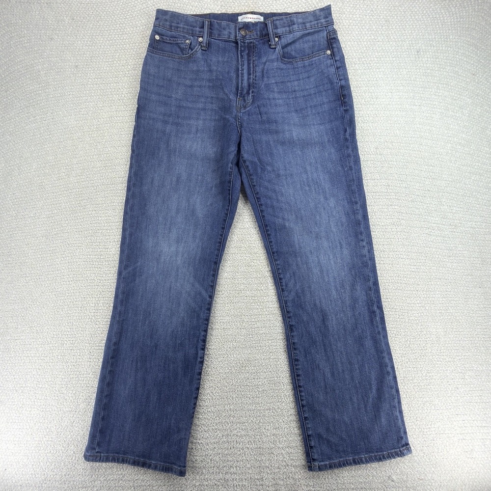 Lucky Brand 181 Relaxed Straight Jeans Mens 32x30 Blue Stretch Denim